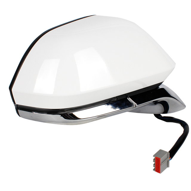 Conjunto de espejo retrovisor para Lincoln MKZ 2013 2014 2015 2016 2017 2018 2019 2020/pintado en blanco/14 pines/con letras/FP5Z-17683-Q derecho