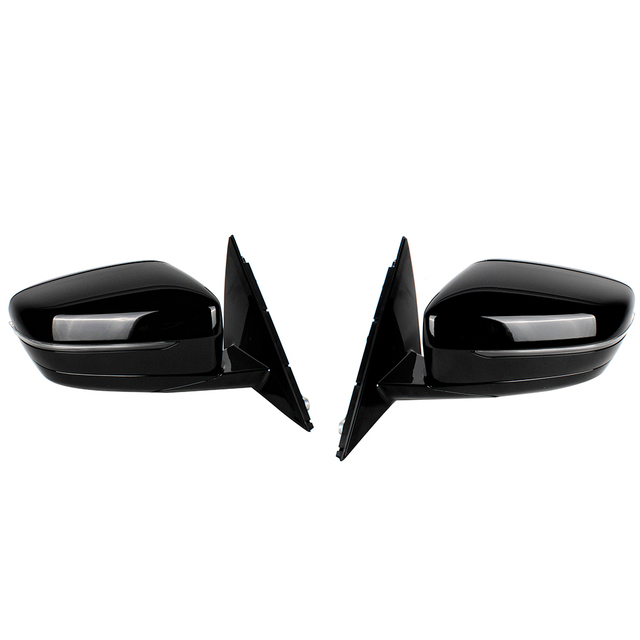 Conjunto de espejo trasero para BMW 5 Series G30/G38 520 530 540 2017-2022 pintura negra/con punto ciego