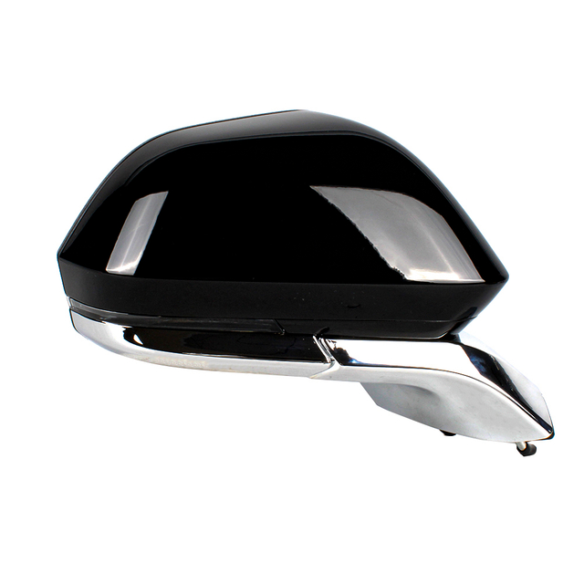 Conjunto de espejo retrovisor para Lincoln MKZ 2013-2020/pintado en negro/14 pines/con letras/derecha