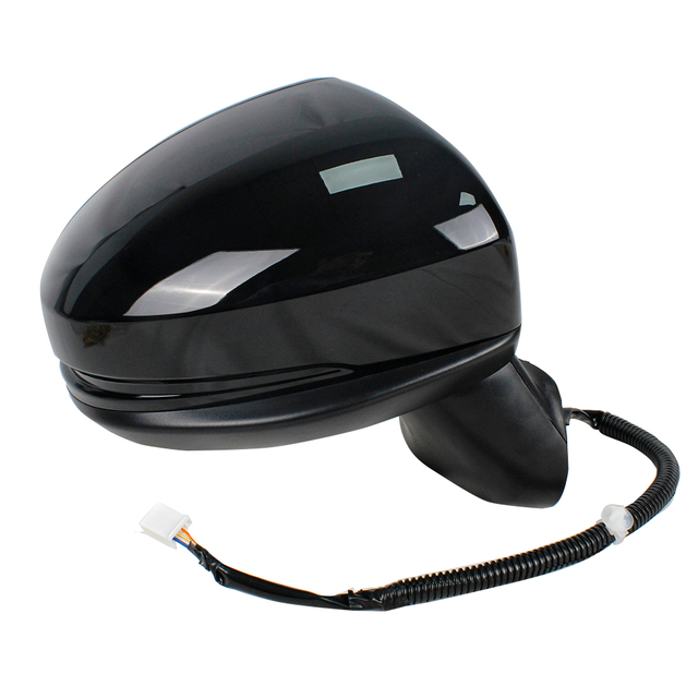 Conjunto de espejo retrovisor para Honda Fit 2015 2016 2017 2018 2019 2020/pintado en negro/3 líneas 76258-T5R-305 76208-T5R-305