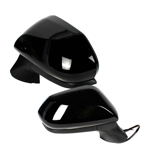 Conjunto de espejo retrovisor para Toyota Camry 2018 2019 2020 2021 2022/versión EE. UU./Negro/3 líneas 87910-06A20/TO1321366 87940-06800/TO1320366