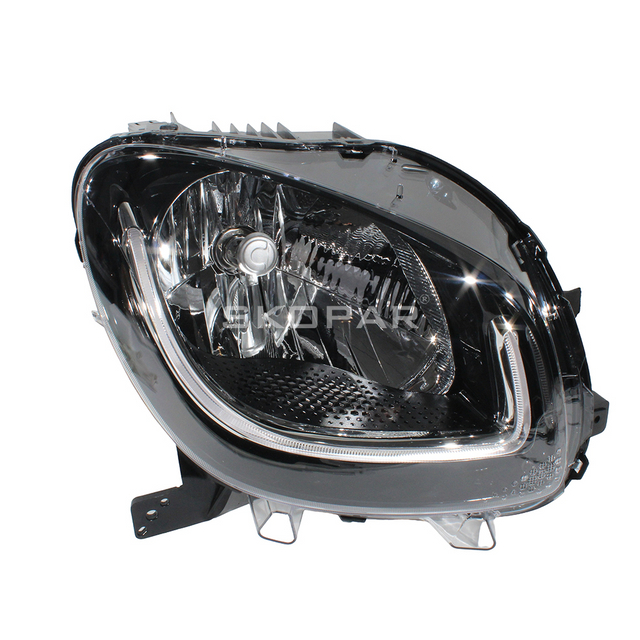 Para Mercedes Smart Fortwo Coupe 453 2014-2019 Halógeno negro DRL HEADLAMP OEM 4539066101 4539065601