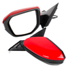 Conjunto de espejo retrovisor para Honda Civic 2016-2021/pintado en rojo/3 líneas/versión de EE. UU.