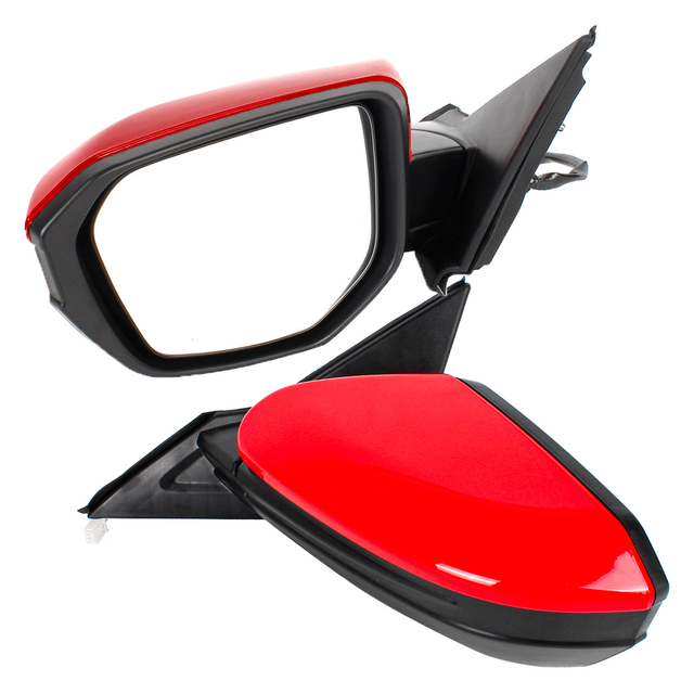 Conjunto de espejo retrovisor para Honda Civic 2016-2021/pintado en rojo/3 líneas/versión de EE. UU.
