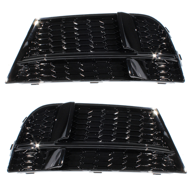 Cubierta de luz antiniebla para Audi A3 S3 2017-2020 pintura negra brillante