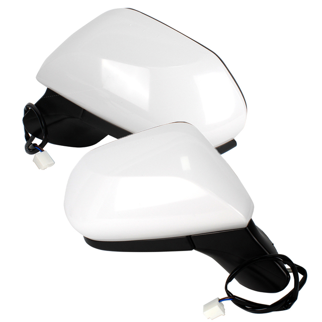 Conjunto de espejo retrovisor para Toyota Camry 2018 2019 2020 2021 2022/versión EE. UU./Blanco/3 líneas 87910-06A20/TO1321366 87940-06800/TO1320366