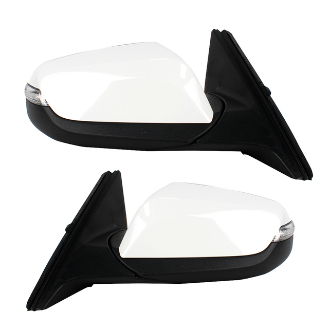 Conjunto de espejo retrovisor para Chevrolet Malibu 2016-2022/pintado en blanco/12 líneas
