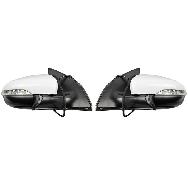 Conjunto de espejo trasero para VW Golf 7/7.5 2013 2014 2015 2016 2017 2018 2019 2020 6pin White pintado 5G0857507 5G0857508