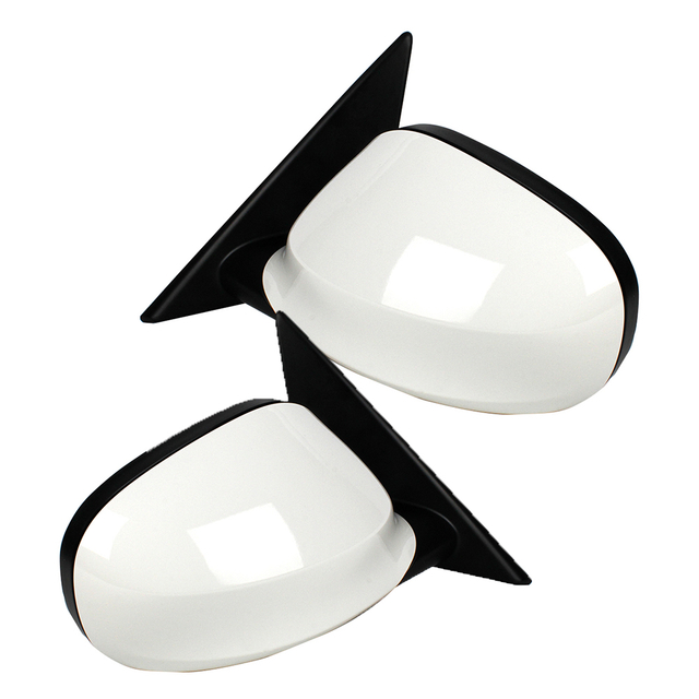 Conjunto de espejo trasero para BMW Serie 3 E90 E91 2005-2008 configuración media de pintura blanca