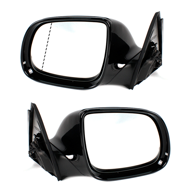 Conjunto de espejo trasero para Audi Q5 2009-2015 6 líneas pintura negra