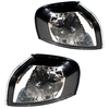 Luz de esquina para Volvo S80 1999-2006/Marco Negro/Doble Bombilla/Derecha