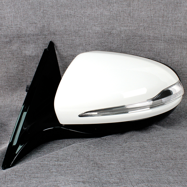 Conjunto de espejo retrovisor para Benz W222 S300 S350 S63 2014-2020/Blanco/10 líneas