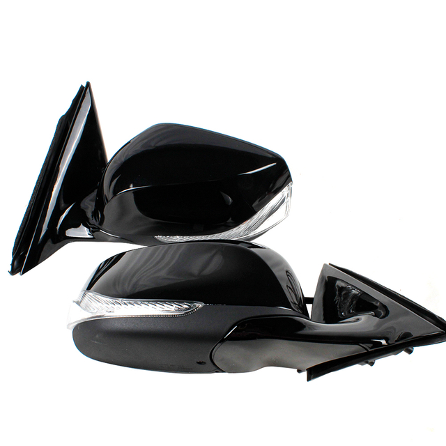 Conjunto de espejo retrovisor para Infiniti Q50 2015 2016 2017 2018/7 líneas/pintura negra 963014HB0A 963024HB0A