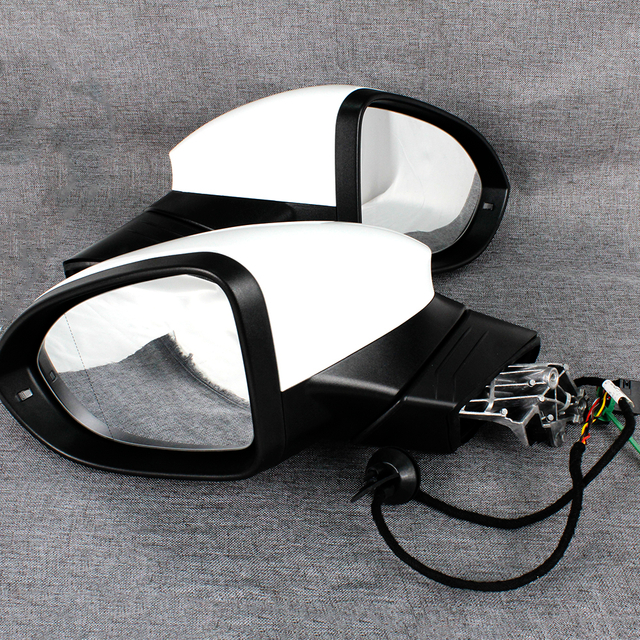Conjunto de espejo trasero para VW Golf 8 2021 2022 2023 Pintura blanca de 6pin 5C5857508 5HG857508