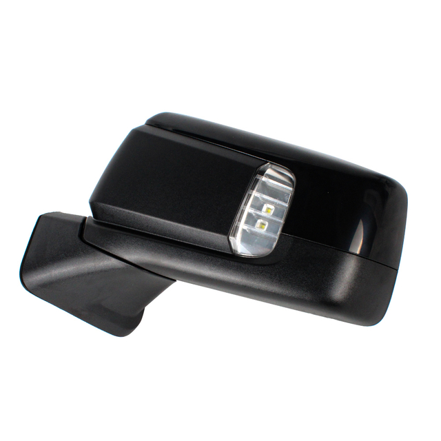 Conjunto de espejo retrovisor para Chevrolet Silverado 1500 2019-2023/pintado en negro/7 líneas/izquierda