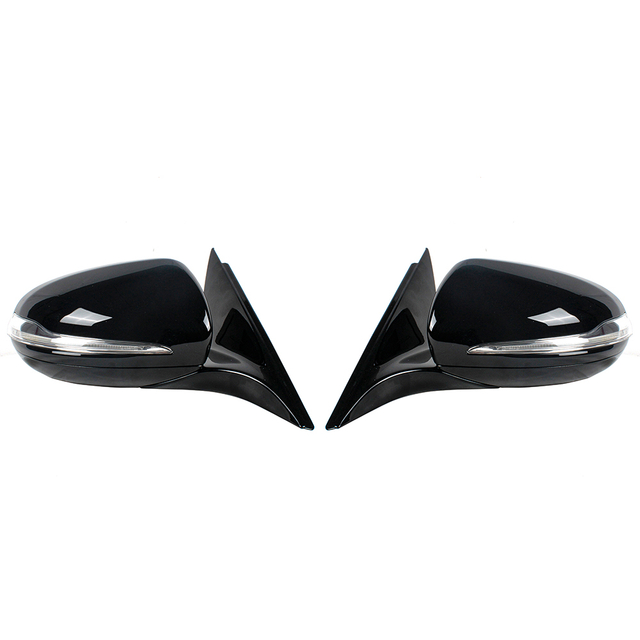 Conjunto de espejo retrovisor para Benz W213 E260 E300 E350 2016-2020/Negro/11 líneas