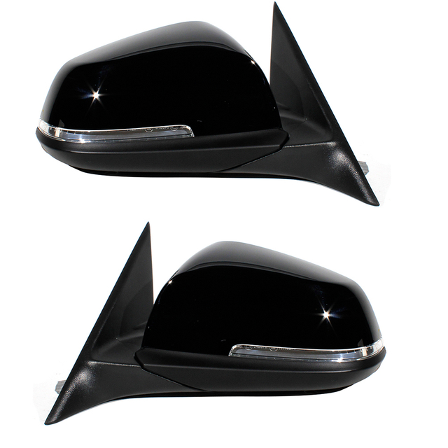 Conjunto de espejo trasero para BMW Serie 3 F30 F31 F35 2010-2018 pintura negra